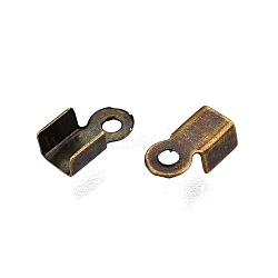 Iron Cord Ends, Antique Bronze, 5.5~6x3mm, Hole: 1.2mm(IFIN-T021-01AB)