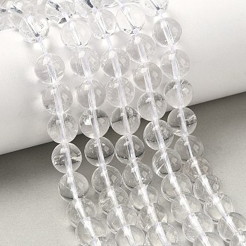 Natural Quartz Crystal Beads Strands, Rock Crystal, Round, 10mm, Hole: 0.8~1mm, about 38pcs/strand, 14.65 inch(37.2cm)