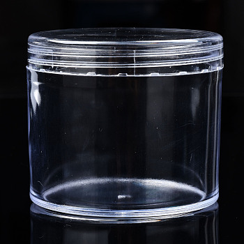 Column Polystyrene Bead Storage Container, for Jewelry Beads Small Accessories, Clear, 6.9x5.9cm, Inner Diameter: 6.2cm
