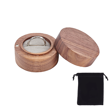 круглые деревянные ящики для хранения колец(CON-WH0087-59B)-2