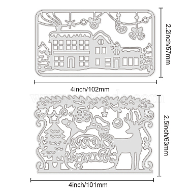 Plantillas de troqueles de corte de acero al carbono estilo globleland 2piezas 2(DIY-DM0002-65)-2