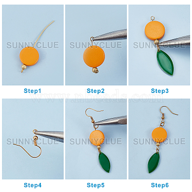 Sunnyclue diy kits de fabricación de aretes colgantes de madera(DIY-SC0016-77)-4