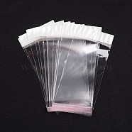 Pearl Film Cellophane Bags, Self-Adhesive Sealing, with Hang Hole, OPP Material, Size: about 9cm wide, 21cm long, 25mic thick, inner measure: 9x15.5cm, hole: 6mm(T02H8014)