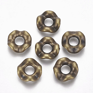 CCB Plastic Linking Rings, Flower, Antique Bronze, 13x3mm, about 5mm inner diameter(CCB-G006-118AB)