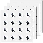 8 Sheets Plastic Waterproof Self-Adhesive Picture Stickers, Round Dot Cartoon Decals for Kid's Art Craft, Bird, 150x150mm, Sticker: 25mm(DIY-WH0428-033)