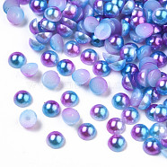 Imitation Pearl Acrylic Cabochons, Dome, Royal Blue, 4x2mm, about 10000pcs/bag(OACR-R063-4mm-01)