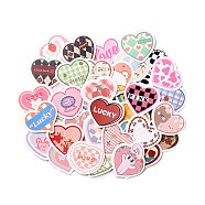Waterproof Self Adhesive Paper Stickers, for Suitcase, Skateboard, Refrigerator, Helmet, Mobile Phone Shell, Colorful, Heart Pattern, 33~37x32~40x0.2mm, about 100pcs/bag(DIY-F108-18)