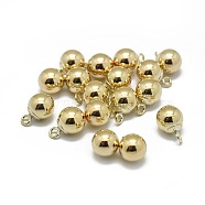 Yellow Gold Filled Charms, 1/20 14K Gold Filled, Cadmium Free & Nickel Free & Lead Free, Ball, 8.5x6mm, Hole: 1.2mm(KK-L183-023C)