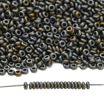 TOHO 11/0 Demi Round Beads, Japanese Seed Beads, (613) Matte Color Iris Gray, 11/0, 2.2x0.9mm, Hole: 0.8mm, about 1733pcs/10g