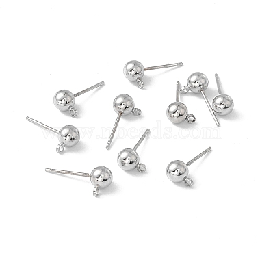 Brass Ball Post Ear Studs(X-EC254)-3