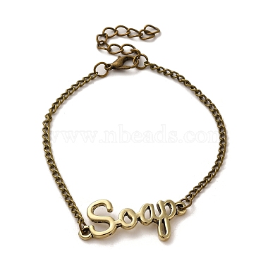 4Pcs 4 Style Word Soap & Lotion Link Bracelets Set for Women(BJEW-OC0001-04)-2