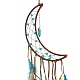 Кожаная тканая сетка/паутина ручной работы с настенным украшением из перьев(HJEW-G015-08A)-3