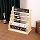 6段のウッドイヤリングの展示(EDIS-G016-01E)-1