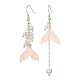 Resin Mermaid Tail Asymmetrical Earrings(EJEW-TA00275)-1