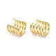 Brass Multi Line Cuff Earrings(EJEW-D065-08G)-1