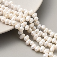 Natural Cultured Freshwater Pearl Beads Strands, Top Drilled, Rice, Grade 3A, Old Lace, 4~5mm, Hole: 0.5mm, about 43pcs/strand, 7.09 inch(18cm)(PEAR-A006-23A)