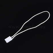 Polyester Cord with Seal Tag, Plastic Hang Tag Fasteners, White, 190~195x1mm, Seal Tag: 11x8x3mm and 9x3x2mm, about 1000pcs/bag(CDIS-T001-11E)