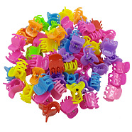 Kids Hair Accessories, Plastic Claw Hair Clips, Hand, Mixed Color, 15x15mm, about 100pcs/bag(OHAR-S197-007H)