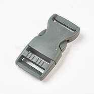 PP Plastic Side Release Buckles, Survival Bracelet Clasps, Gray, 65x32x12mm, Hole: 4x25mm(X-KY-WH0009-07)