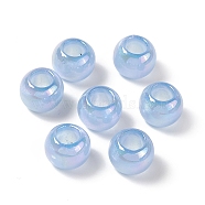 Opaque Acrylic Beads, AB Color, Rondelle, Light Sky Blue, 17.5x14mm, Hole: 8.8mm(OACR-C008-01C)