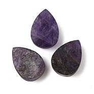 Natural Amethyst Cabochons, Teardrop, 17.5~18x13x9~9.5mm(G-K338-40A-01)