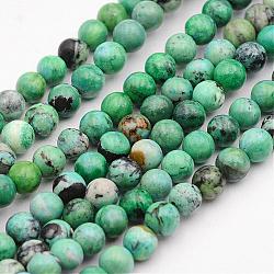 Natural Variscite Bead Strands, Round, 6mm, Hole: 1mm, about 64pcs/strand, 15.5 inch(G-P300-09-6mm)