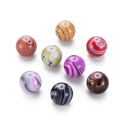 Opaque Acrylic Beads, Round, Mixed Color, 12x11mm, Hole: 2mm, about 510pcs/500g(MACR-S308-05C)