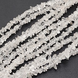 Chips Natural Quartz Crystal Beads Strands, Rock Crystal Beads, 3~8x3~12x3~5mm, Hole: 1mm, about 32 inch(G-N0164-30)