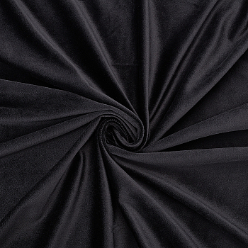 Velvet Cloth Sofa Fabric, Flat, Black, 145cm