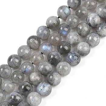 Nature Labradorite Round Bead Strands, 6~7mm, Hole: 1mm, about 59~64pcs/strand, 15.35''(39cm)