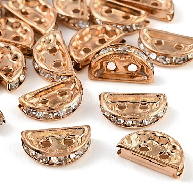 Brass Crystal Rhinestone Spacer Bars(RB-T019-02A-KCG)-1