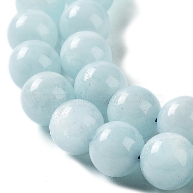 Round Grade AB Natural Aquamarine Bead Strands(G-F289-01-12mm)-5