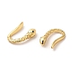 Rack Plating Brass Snake Cuff Earrings with Rhinestone(EJEW-D061-33G)-2