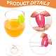 2 Sets 12Pcs Silicone Wine Glass Charms(AJEW-NB0005-69)-5