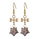 Glass Star Dangle Earrings(EJEW-JE05548-01)-1