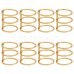 Iron 3 Ring Loose Leaf Book Binder Hinged Clamp, with Screws, Binding Combs, Comb Binding Spines, Golden, 41.5x35mm, Inner Diameter: 30mm(FIND-WH0148-173)