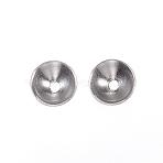 Tarnish Resistant 201 Stainless Steel Bead Caps, Round, Stainless Steel Color, 4x1.2mm, Hole: 1mm(STAS-F040-20G-P)