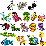 1Set Animal DIY Diamond Painting Kits, Acrylic Rhinestones, Colorful, 183~187x155~156x0.2mm(DIY-SC0025-68B)