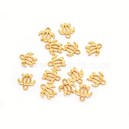 Alloy Pendants, Sea Turtle, Golden, 10x9.5x1mm, Hole: 1.2mm(PALLOY-WH0071-22G)