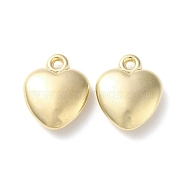 CCB Plastic Pendants, Heart Charms, Golden, 21x17x6mm, Hole: 2mm(CCB-C001-09E-G)