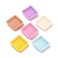 Cute Opaque Resin Decoden Cabochons, Basket, Mixed Color, 33.5x32.5x8mm(RESI-S02-06)