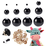 Elite 144 Sets 12 Style Plastic & Resin Doll Eyes, Craft Eyes, for Crafts, Crochet Toy and Stuffed Animals, Black, 5~29x6~23mm(DOLL-PH0001-45)