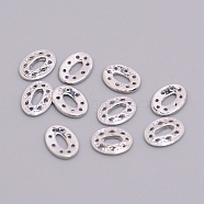 Alloy Cabochons, Nail Art Decoration Accessories, Oval, Cadmium Free & Lead Free, Platinum, 8.5x6x1mm(MRMJ-WH0068-56P-RS)