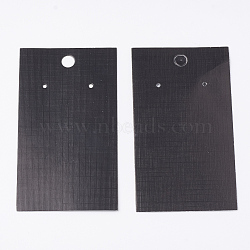 Paper Display Cards, Used For Necklaces, Earrings, Bracelets and Pendants, Rectangle, Black, 9x5x0.03cm, Hole: 0.65cm(CDIS-S025-23)