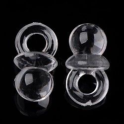 Transparent Acrylic Pendants, Pacifier, Clear, 20x10x10mm, Hole: 5mm, about 670pcs/500g(TACR-R16-9)