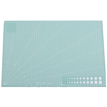 A5 Plastic Cutting Mat, Cutting Board, for Craft Art, Rectangle, Medium Aquamarine, 14.8x21cm