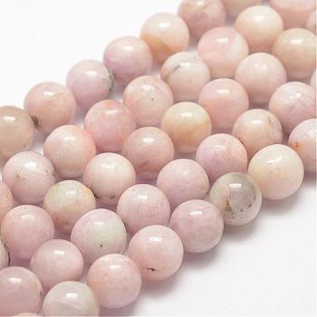 Natural Kunzite Beads Strands, Spodumene Beads, Round, 6mm, Hole: 1mm, about 60pcs/strand, 15.3 inch(39cm)
