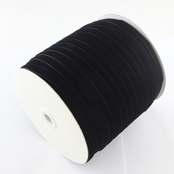 1/8 inch Single Face Velvet Ribbon, Black, 1/8 inch(3.2mm), about 200yards/roll(182.88m/roll)