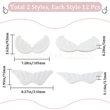 gorgecraft 24pcs 2 accessoires d'ornement d'ailes d'ange en tissu de style(DIY-GF0007-96)-2