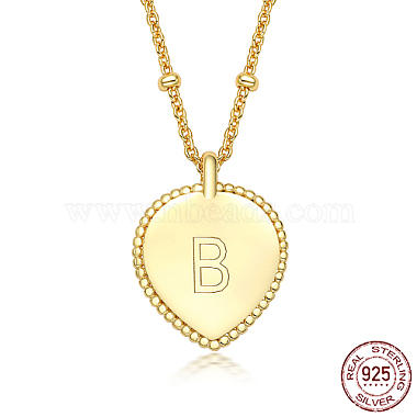 Letter B Sterling Silver Necklaces